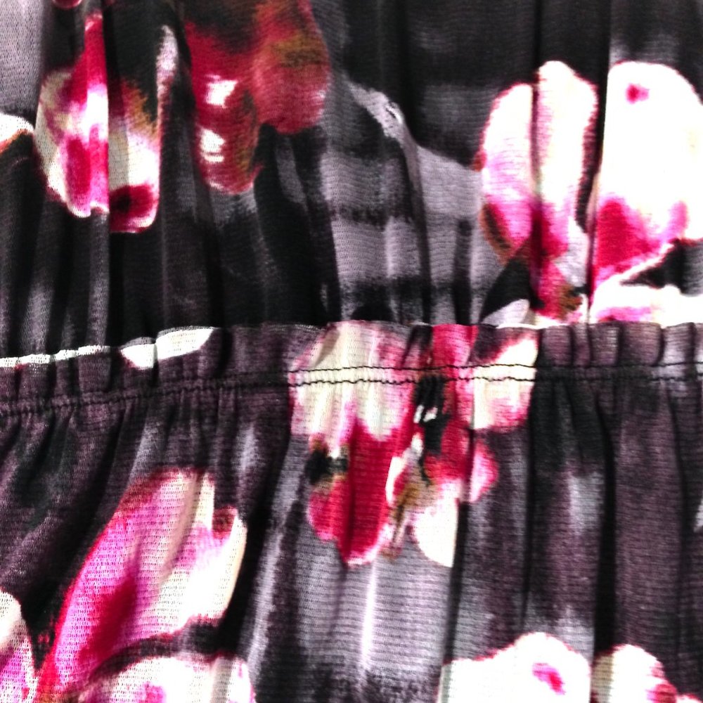 VERA WANG-Sheer Floral Layered Hi-Lo Dress - Picture 10 of 12